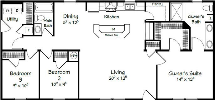 Evolution series mckinley model 2856 floor plan home features