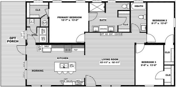 Northshore floor plan home features