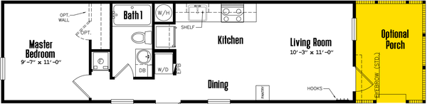 Tiny home 12×44-11a floor plan home features