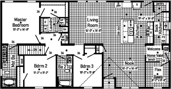 Pennwest limited modular 2p2902-x floor plan home features