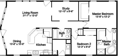 The metolius 28522a floor plan home features