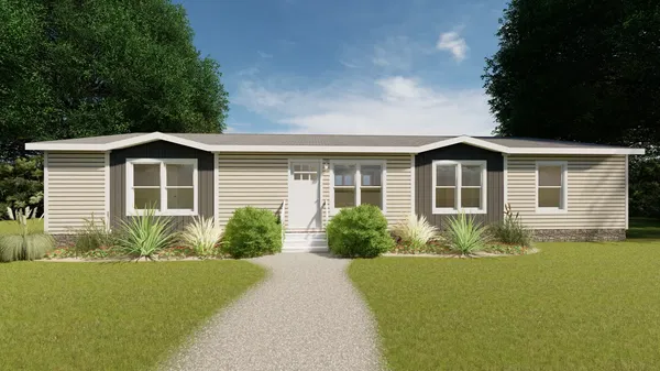Farmhouse flex hero, elevation, and exterior home features