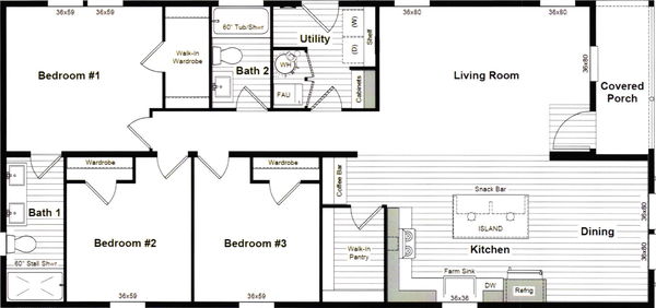 Boston floor plan home features