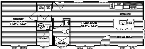 Lakeside cottage floor plan home features