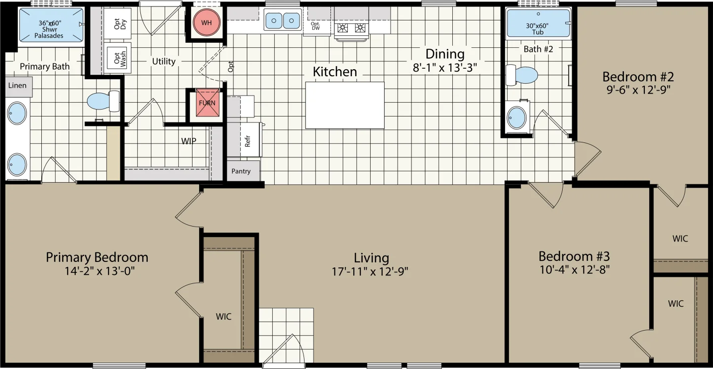 Select 2852HA2A Floor Plan