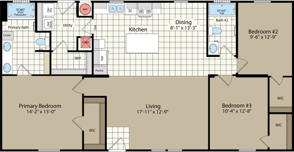 Select 2852ha2a floor plan home features