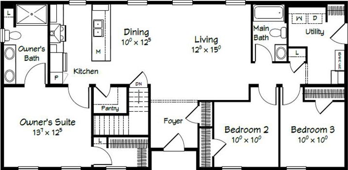 Evolution series adams 2854b floor plan home features
