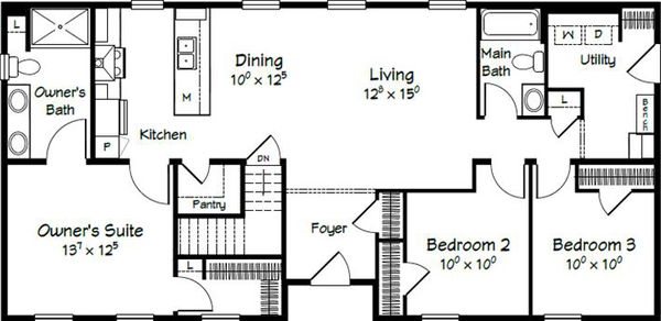 Evolution series adams 2854b floor plan home features
