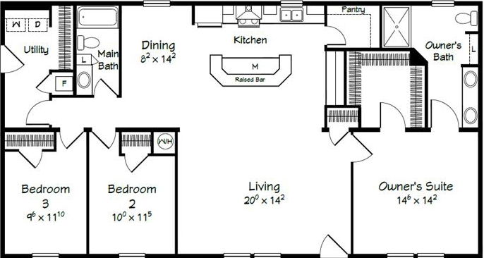 Evolution series mckinley model 3256 floor plan home features