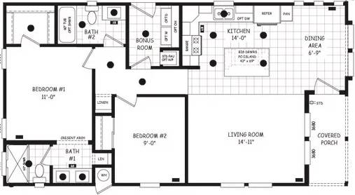 Pinnacle 24442A Floor Plan