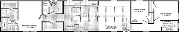The dewey floor plan home features