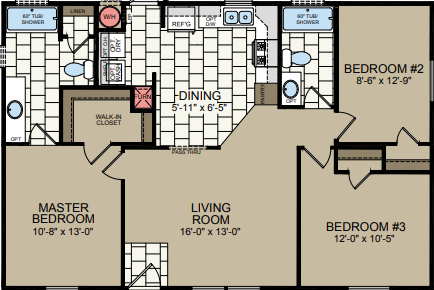 Sunrise SR2840 Floor Plan