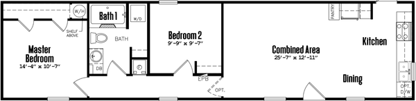 14 wide s-14×60-21sa floor plan home features