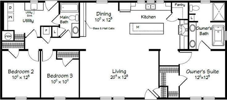 Evolution series taft model 2860 floor plan home features