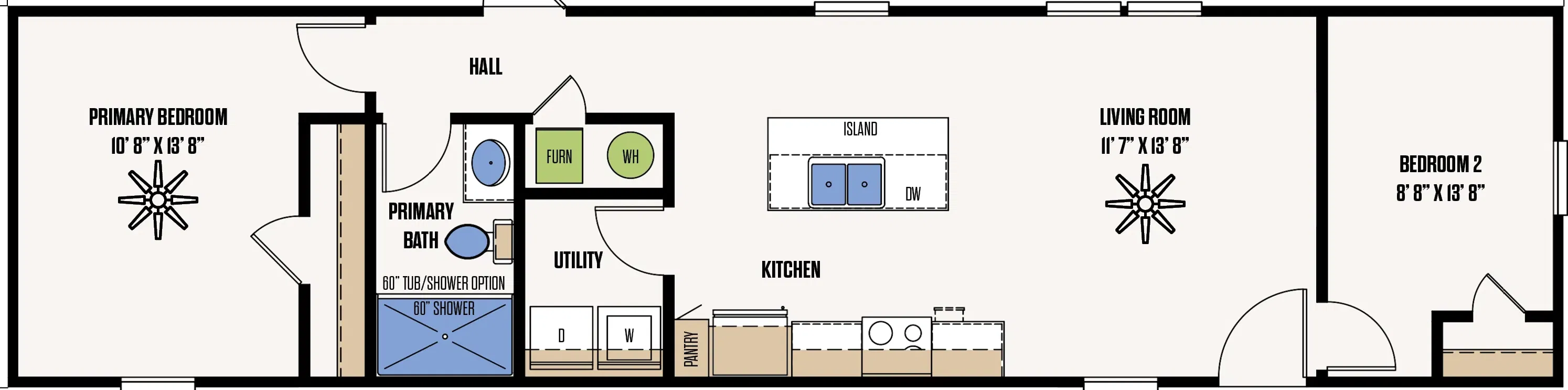 The abilene floor plan home features