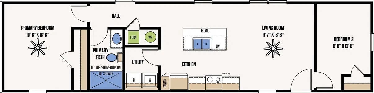 The abilene floor plan home features