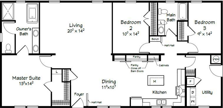 Evolution series arthur ii model model 3262 floor plan home features