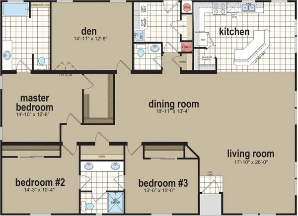 Cm-7553k floor plan home features