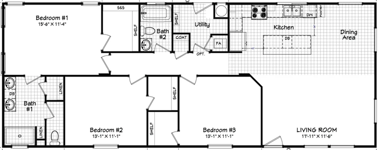 Coronado 24603d floor plan home features