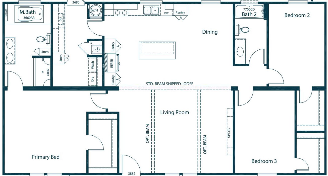 Luna floor plan home features