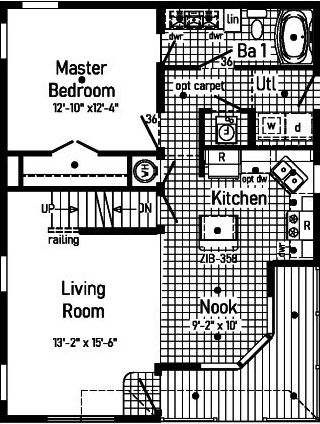 Pennwest classique cape 2pc2001-r floor plan home features