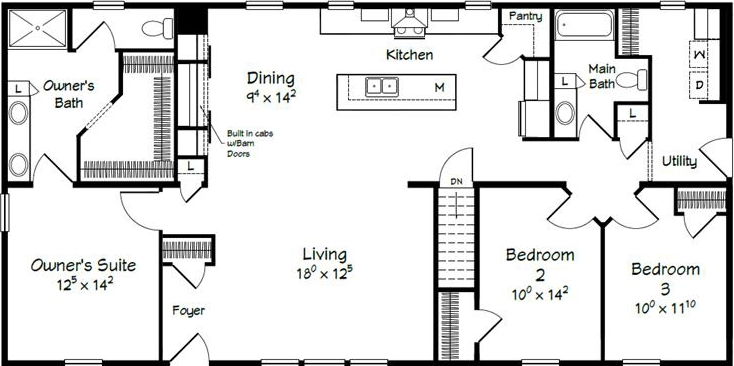Evolution series coolidge model 3260b floor plan home features
