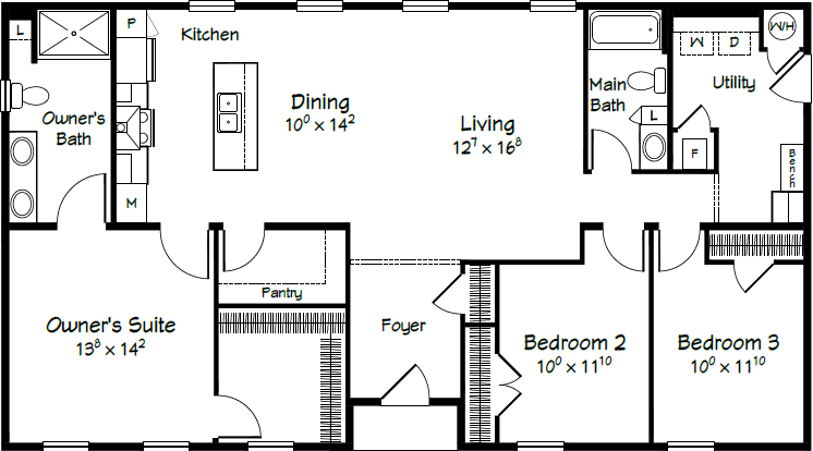 Evolution series adams 3254 floor plan home features