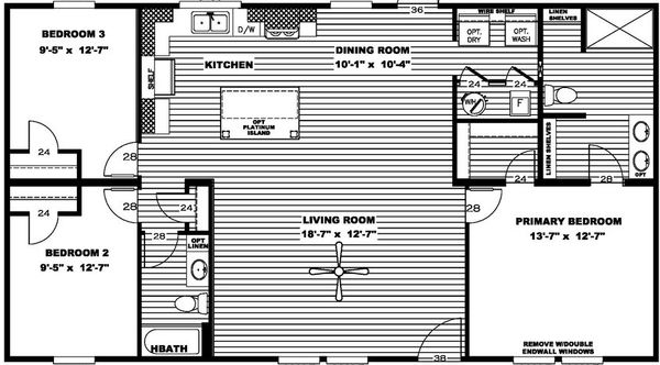 The real deal floor plan home features