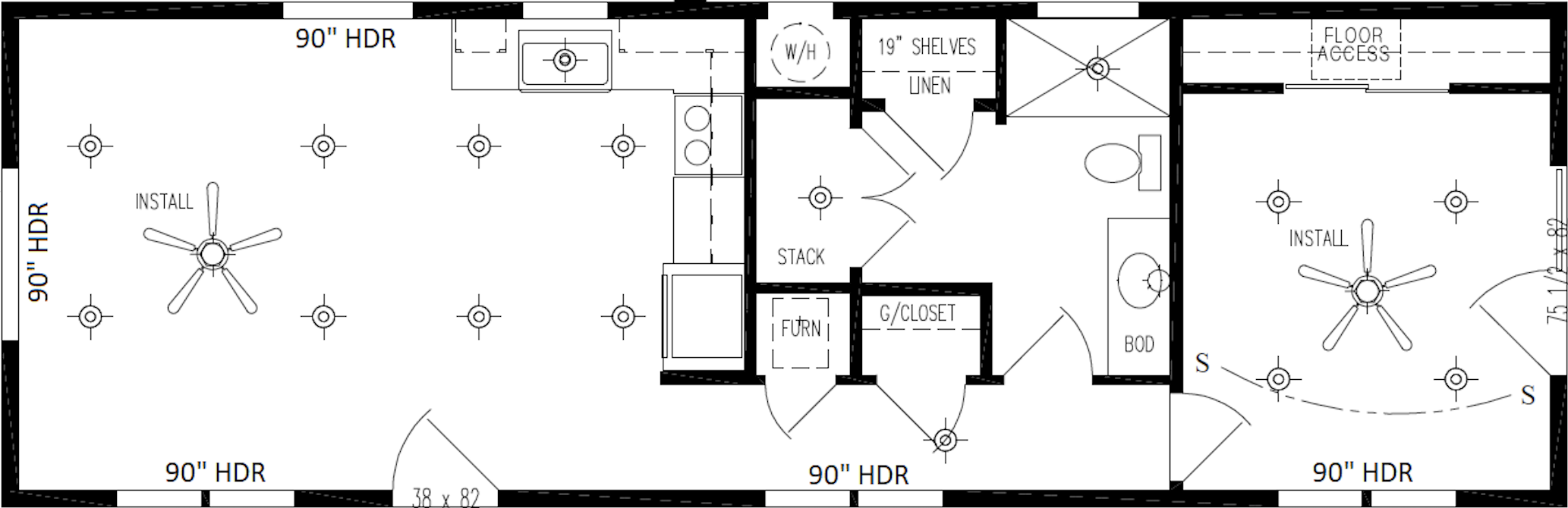 The Piedmont X (43') Floor Plan