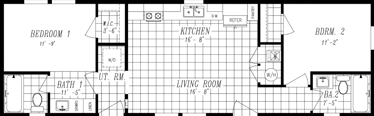 Columbia River Single Section 1006 Floor Plan