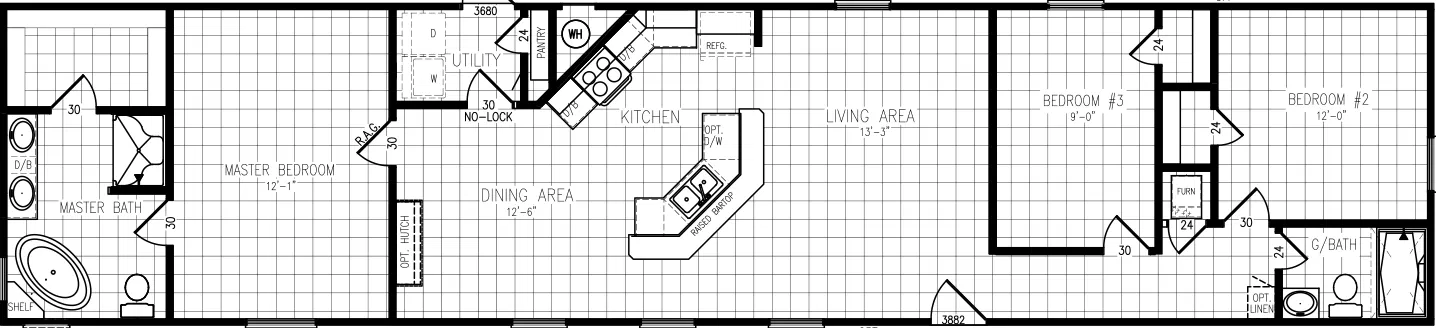 Trilliant 5806 floor plan home features