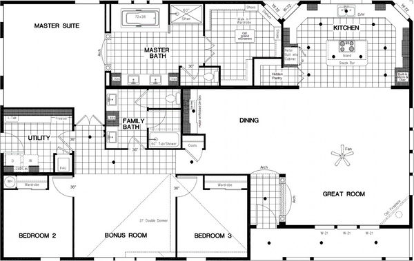 Gsp643k floor plan home features