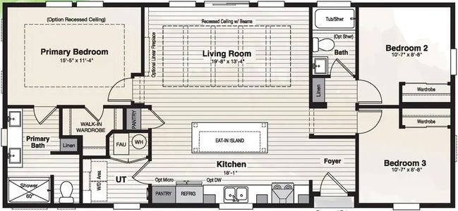 Coronado 2452g floor plan home features