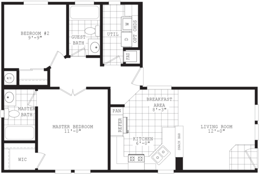 Wide Homes 20442A Floor Plan