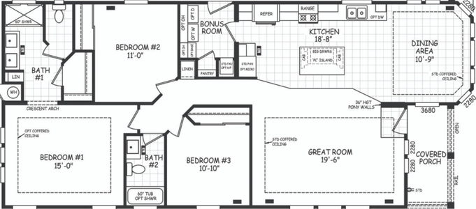 Pacifica 28613c floor plan home features