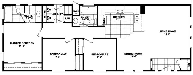 Wide homes 20563a floor plan home features