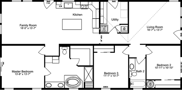 Lancanshire floor plan home features