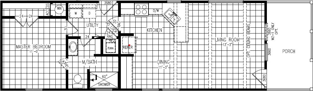 Radiant d46dp8 floor plan home features