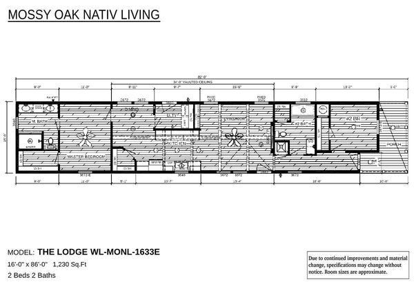 The lodge 5 floor plan home features