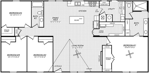 El rancho 32764a floor plan home features