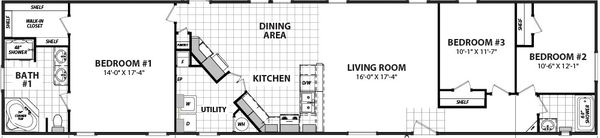 Solitaire 18803a floor plan home features