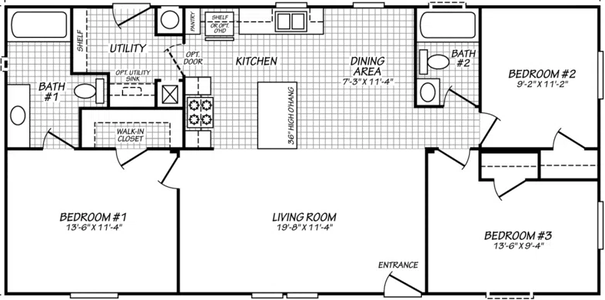 Canyon lake 24483e floor plan home features