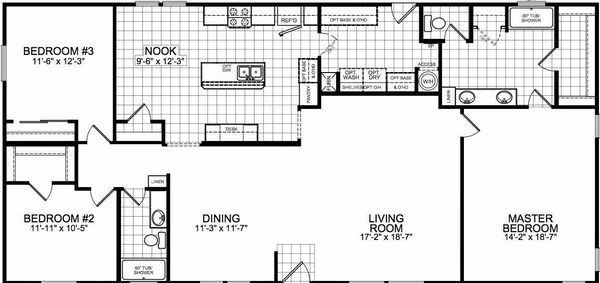 Aztec floor plan home features