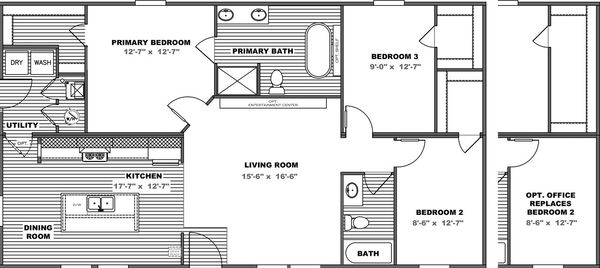 The fusion c floor plan home features