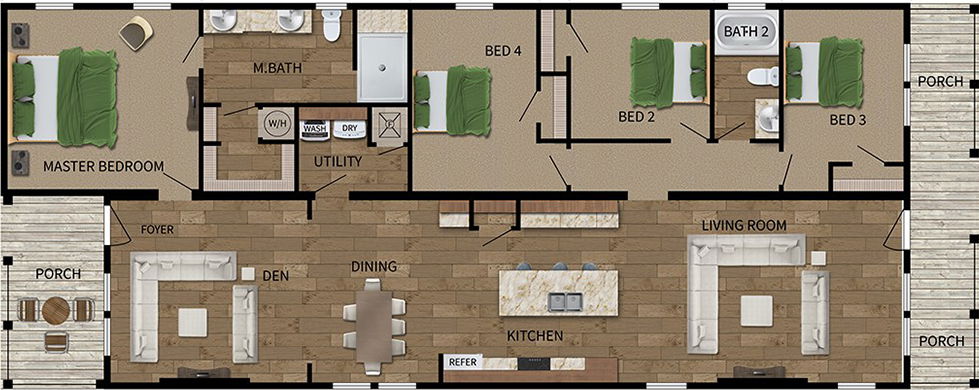 Wl-monl-8037 floor plan home features