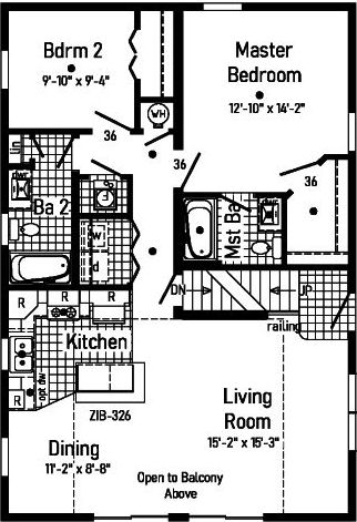Pennwest classique cape 2pc2002-r floor plan home features