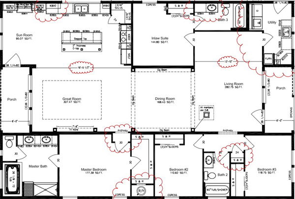 Ruddick ranch floor plan home features