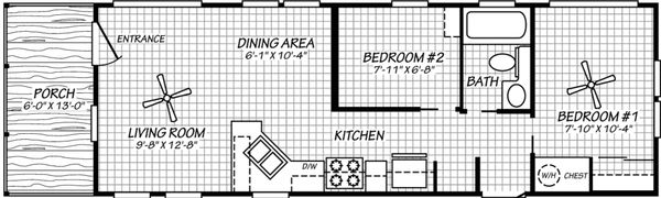 The wedge 13442s floor plan home features