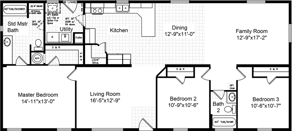 Montague 28603s floor plan home features