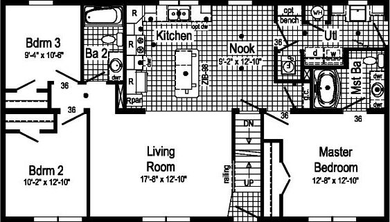 Pennwest classique cape 2pc2005-r floor plan home features